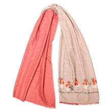 Jolly Robin | Ladies Pink Winter Scarf | Wrendale Designs